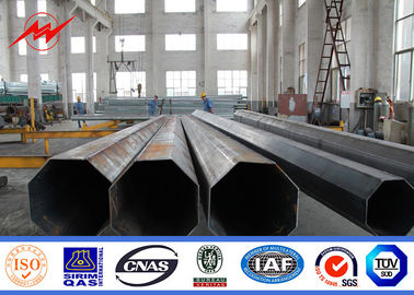 Trung Quốc Round 4mm Steel Plate Thickness Galvanized Steel Pole 15m Height Straight Two Sections nhà cung cấp