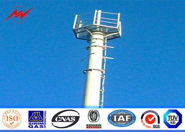 Trung Quốc Conical 90ft Galvanized Mono Pole Tower , Mobile Communication Tower Three Sections nhà cung cấp