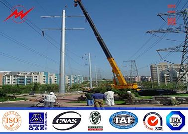 Trung Quốc 14M 5KN 3.5mm thickness Steel Utility Pole for 110kv termination transmission with bitumen nhà cung cấp
