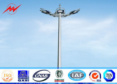Trung Quốc 20 Meter Raising Lowering High Mast Pole , Steel Wire Cables Stadium Light Pole nhà cung cấp