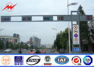 Trung Quốc Q235 Frame polygonal / Round Highway Road Sign Board With Single Arm nhà cung cấp