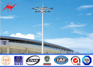 Trung Quốc Gr65 Steel Tubular Pole High Mast Light Pole Single Double / Triple Arm For Stadium nhà cung cấp