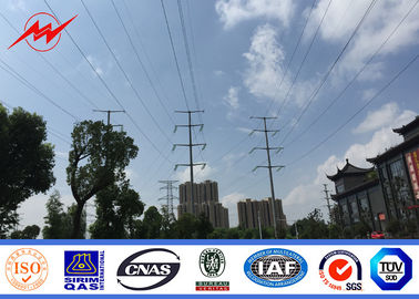 Trung Quốc 6mm Polygonal 60FT Electrical Utility Poles With Cross Arm Corrosion Resistance nhà cung cấp