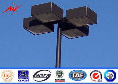 Trung Quốc 10M Blue Square Light Street Lighting Poles 4mm Thickness 1.5m Light Arm For Parking Lot nhà cung cấp