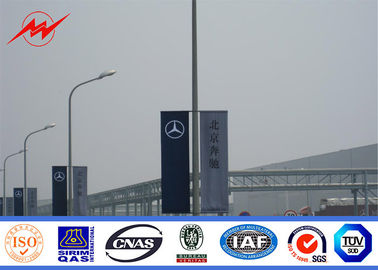 Trung Quốc 10m Roadside Street Light Poles Steel Pole With Advertisement Banner nhà cung cấp