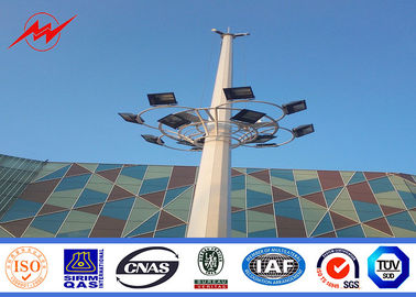 Trung Quốc Stadium Lighting 36.6 Meters Galvanized High Mast Light Pole With 600kg Raising System nhà cung cấp