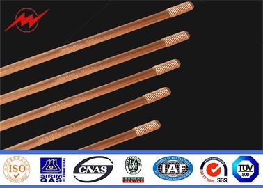 Trung Quốc High Conductivity Copper Ground Rod 1/2&quot; 5/8&quot; 3/4&quot; Threaded Flat Pointed nhà cung cấp