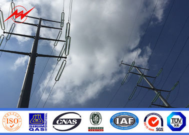 Trung Quốc Q345 12m 69kv Electrical Power Pole Steel Utility Poles With Cross Arm nhà cung cấp