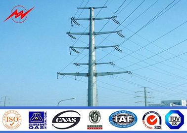 Trung Quốc 69 kv Octagonal Electrical Galvanized Steel Pole With Galvanized Steel Cross Arms nhà cung cấp