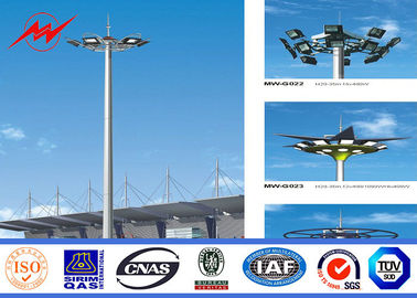 Trung Quốc Galvanized Octagonal High Mast Light Pole Single Double / Triple Arm For Stadium nhà cung cấp