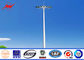 Powder Coating 30M High Mast Pole , Commercial Outdoor Light Poles with Lifting System nhà cung cấp