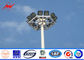 Oil Gas Station 50m Galvanized Three Sections Outdoor Light Pole , ISO9001 nhà cung cấp