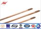 High Conductivity Copper Ground Rod 1/2&quot; 5/8&quot; 3/4&quot; Threaded Flat Pointed nhà cung cấp
