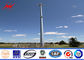 90 Ft Three Sections Galvanized Mono Pole Tower Round With Galvanized Stepped Bolt nhà cung cấp