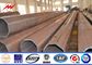 11.9m 12m 15m Hot Dip Galvanized Steel Power Poles Silver Collar For Transmission nhà cung cấp