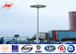 40M Gr65 Steel Tubular Pole / High Mast Light Pole Square Light Bracket For Football Stadium nhà cung cấp