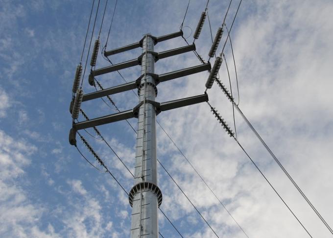 18m 20m 25m Cột truyền tải điện mạ kẽm cho cáp 110 Kv Lớp phủ điện 2