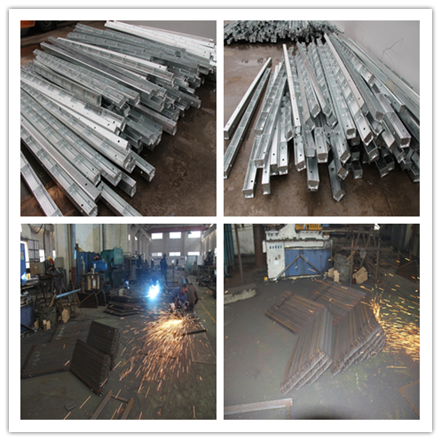 30KM 69kv Galvanized Steel Pole With Bitumen For Transmission Line 0