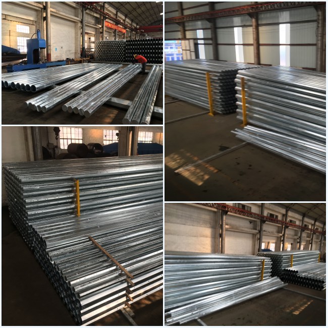 9m 200Dan Galvanizing Surface Treatment Electrical Line Poles / Steel Tubular 0