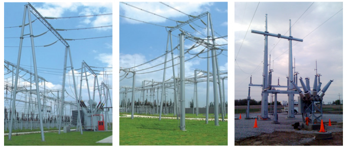 10.5M 800 DAN Steel Power Pole Double Circuit Transmission Line Electric Utility Poles 1