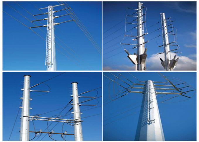 24.5M Power Steel Electrical Power Transmission Poles For Electricity Distribution Line Project 1