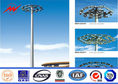 Trung Quốc HDG galvanized Power pole High Mast Pole with 400w HPS lanterns nhà cung cấp