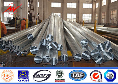 Trung Quốc Multi Sided 8m 12 KN Steel Power Poles With Hot Dip Galvanization Powder Coating nhà cung cấp