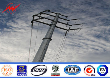 Trung Quốc 3mm Thickness Overhead Line Steel Power Poles 35FT Transmission Line Poles nhà cung cấp