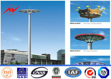 Trung Quốc 30m 3 Sections HDG High Mast Pole With 15*2000w For Airport Lighting nhà cung cấp