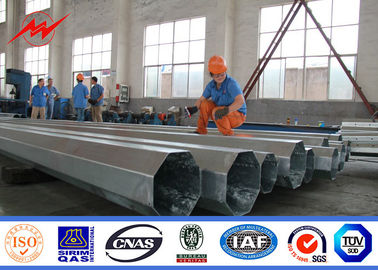 Trung Quốc 11.8M 500 Kgf 8 Sides Galvanized Steel Pole Bitumen Surface 4mm Thickness nhà cung cấp