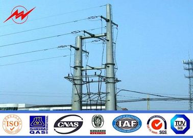 Trung Quốc 132 KV 15m Galvanized Steel Power Transmission Poles With Cross Arm 12 Side nhà cung cấp