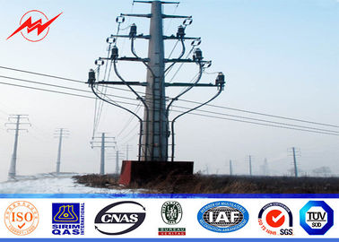 Trung Quốc 14m Octagonal Steel Power Distribution Poles Galvanized Bitumen AWS D1.1 For Transmission Overline nhà cung cấp
