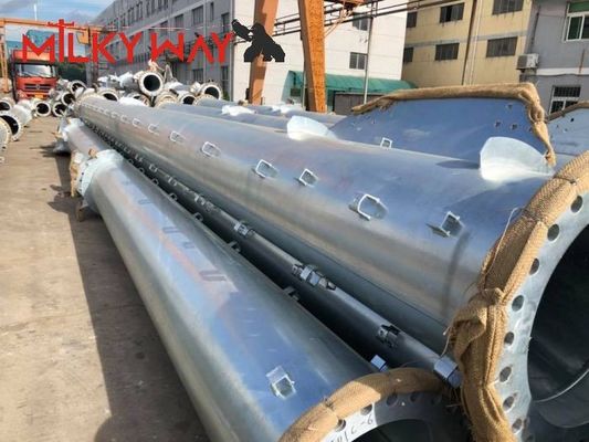Trung Quốc 16m 18m Chiều cao điện hình nón Cực 5 mm Độ dày 5 mm ASTM A123 Tiêu chuẩn mạ kẽm nhà cung cấp