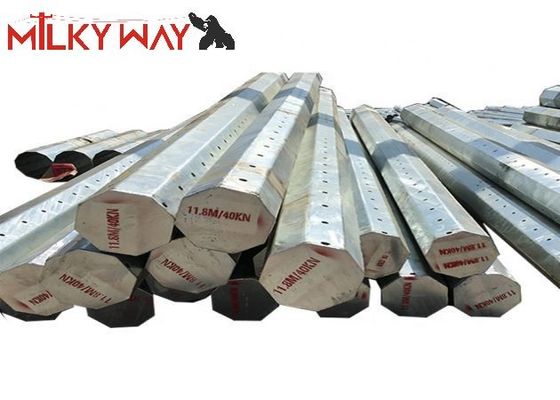 Chất lượng  Hot Dip Galvanized Q345 Street Light Poles with M12 Anchor Bolts and +- 2% Dimension Tolerance for Shopping Center Lighting nhà máy