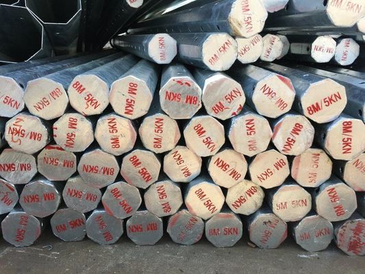 chất lượng  11KV 38KV Hot Dip Galvanized Electric Power Pole with ISO 9001 Certification and IP 65 Rating for High Wind Speed 160km/h nhà máy