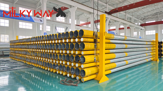 Chất lượng  High-Strength Q460 Octagonal Hot-Dip Galvanized Steel Pole for 69kV Power Transmission Lines nhà máy
