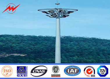 30m Q235 HDG galvanized High Mast Pole with 400w HPS lights nhà cung cấp