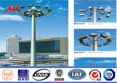 Multisided Powder Coating 40M High Mast Pole with Winch for Park Lighting nhà cung cấp