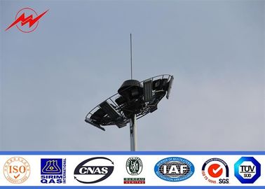 High way powder coated high mast lighting poles with lifting system nhà cung cấp