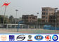 Conical galvanized 25M High Mast Pole with round lantern panel for sport center nhà cung cấp