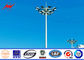 Golden Color 15m Welding High Mast Lighting Poles For Airport / School / Villas nhà cung cấp