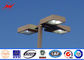 Round 6m Three Lamp Parking Light Poles / Commercial Outdoor Light Poles nhà cung cấp