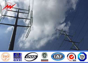 9 - 17m Hot Dip Galvanized Electrical Power Pole With Arms ISO 9001 Certificate nhà cung cấp