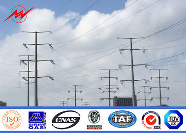 9 - 17m Hot Dip Galvanized Electrical Power Pole With Arms ISO 9001 Certificate nhà cung cấp