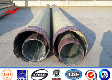 Bitumen Diameter 100 - 300 17M Electric Galvanized Steel Pole with Cross Arm nhà cung cấp