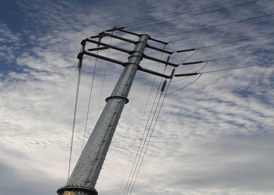 Octagonal Round Section Steel Utility Poles 14m 2.5KN With Galvanization ASTM A 123 nhà cung cấp