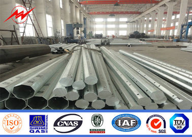 Hot Dip Galvanized 40ft Metal Utility Poles Octagonal Shape Yield Strength 50ksi nhà cung cấp