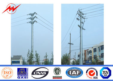 45 FT 2 Sections 220 KV Electric Steel Power Pole With Galvanization / Bitumen nhà cung cấp
