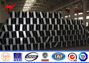 45 FT 2 Sections 220 KV Electric Steel Power Pole With Galvanization / Bitumen nhà cung cấp