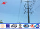 Round Tapered Galvanised Steel Power Transmission Poles / Electrical Power Pole nhà cung cấp